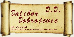 Dalibor Dobrojević vizit kartica